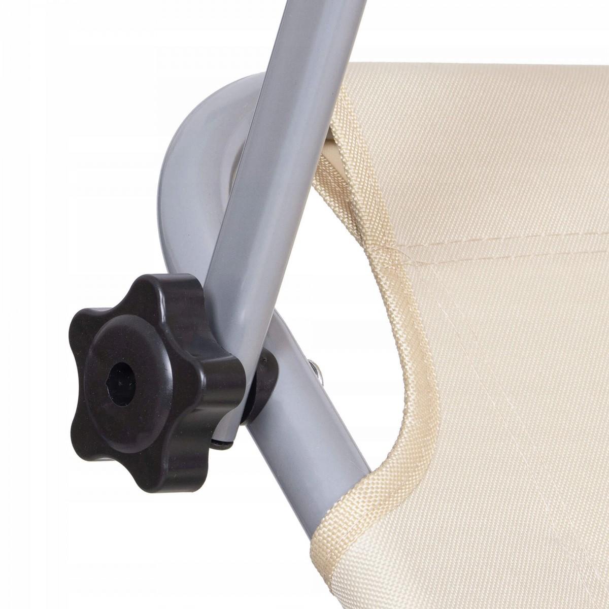 Шезлонг (лежак) для пляжа, террасы и сада с навесом Springos GC0039