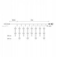 Гирлянда бахрома уличная (наружная) Springos 2 м 180 LED CL4004 Warm White