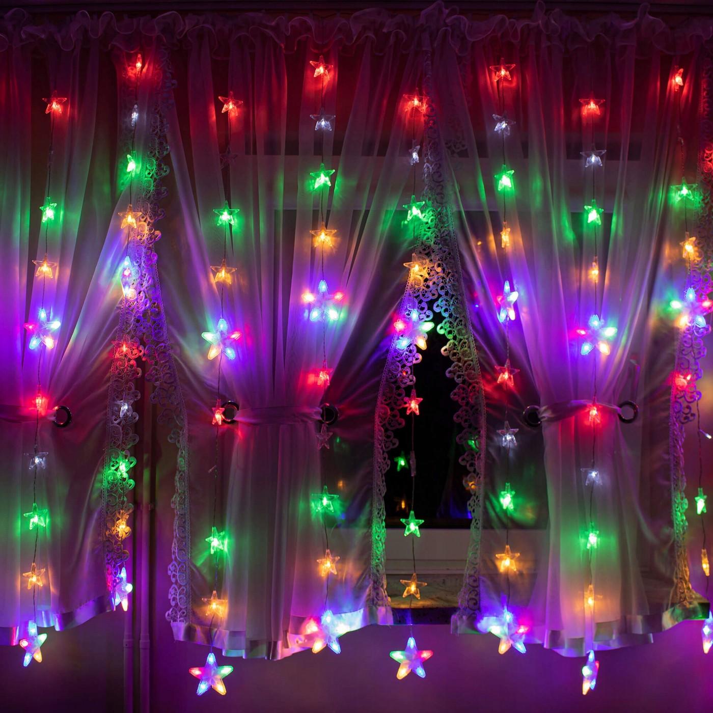 Гирлянда бахрома уличная (наружная) Springos 2 м 180 LED CL4005 Mix