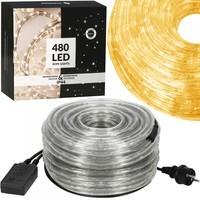 Гирлянда дюралайт уличная (наружная) Springos Rope Lights 20 м 480 LED CL1204 Warm White