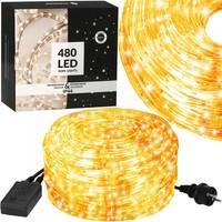 Гирлянда дюралайт уличная (наружная) Springos Rope Lights 20 м 480 LED CL1204 Warm White