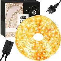Гирлянда дюралайт уличная (наружная) Springos Rope Lights 20 м 480 LED CL1204 Warm White
