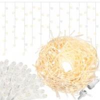 Гирлянда бахрома уличная (наружная) Springos 12 м 300 LED + Flash CL0317 Warm White