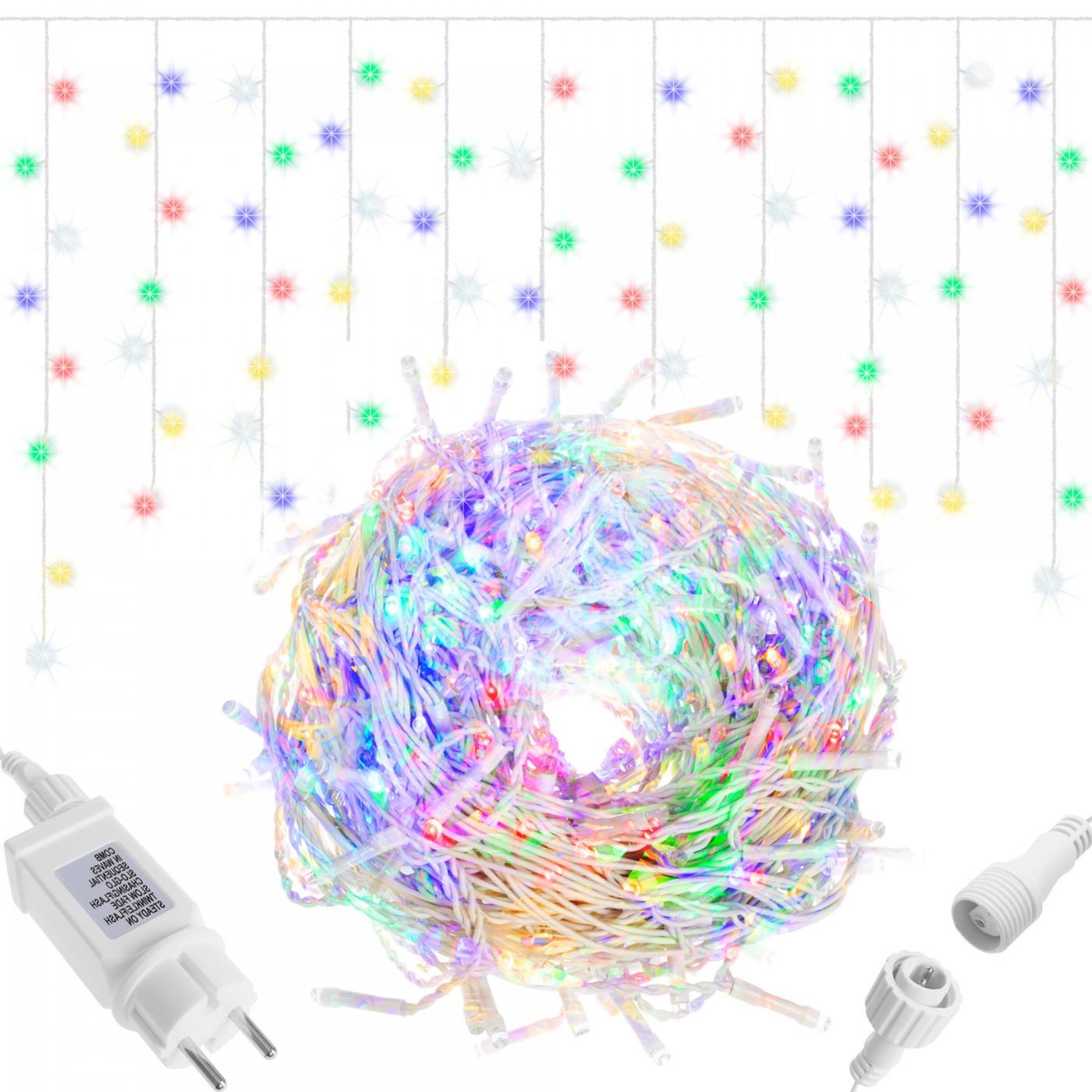 Гирлянда бахрома уличная (наружная) Springos 12 м 300 LED + Flash CL0319 Mix