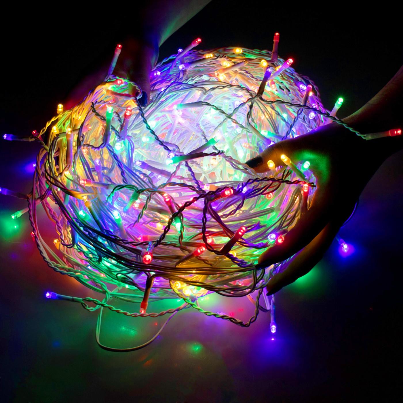 Гирлянда бахрома уличная (наружная) Springos 12 м 300 LED + Flash CL0319 Mix