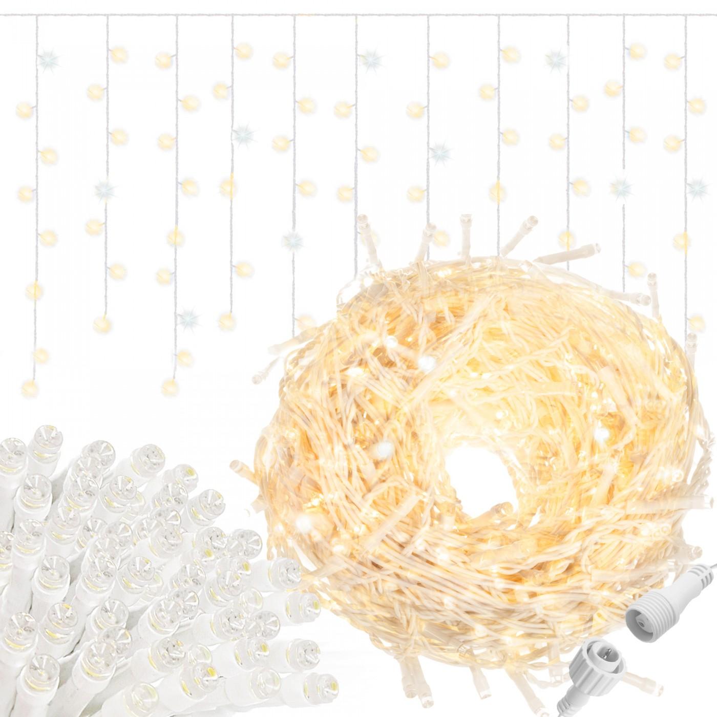 Гирлянда бахрома уличная (наружная) Springos 20 м 500 LED + Flash CL0517 Warm White