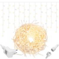 Гирлянда бахрома уличная (наружная) Springos 20 м 500 LED + Flash CL0517 Warm White