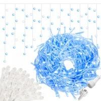 Гирлянда бахрома уличная (наружная) Springos 20 м 500 LED + Flash CL0518 Blue