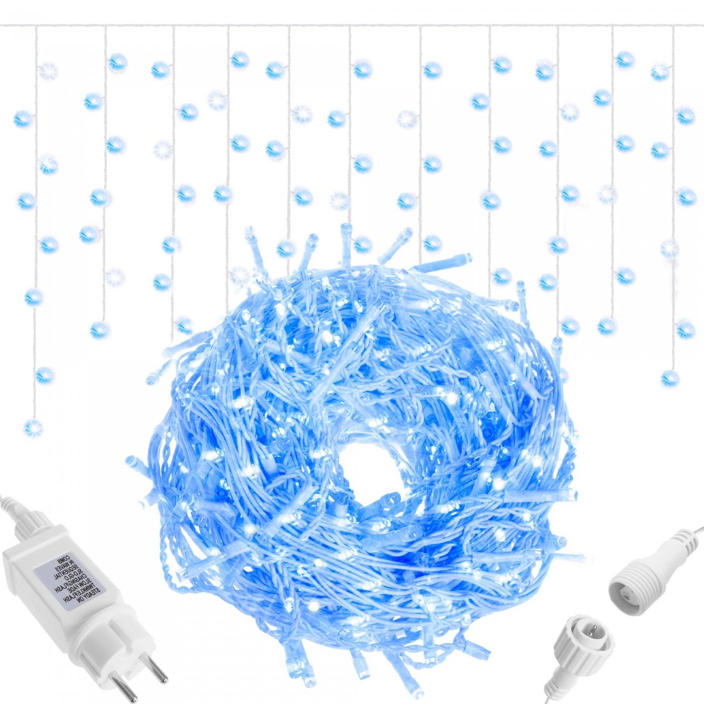 Гирлянда бахрома уличная (наружная) Springos 12 м 300 LED + Flash CL0318 Blue