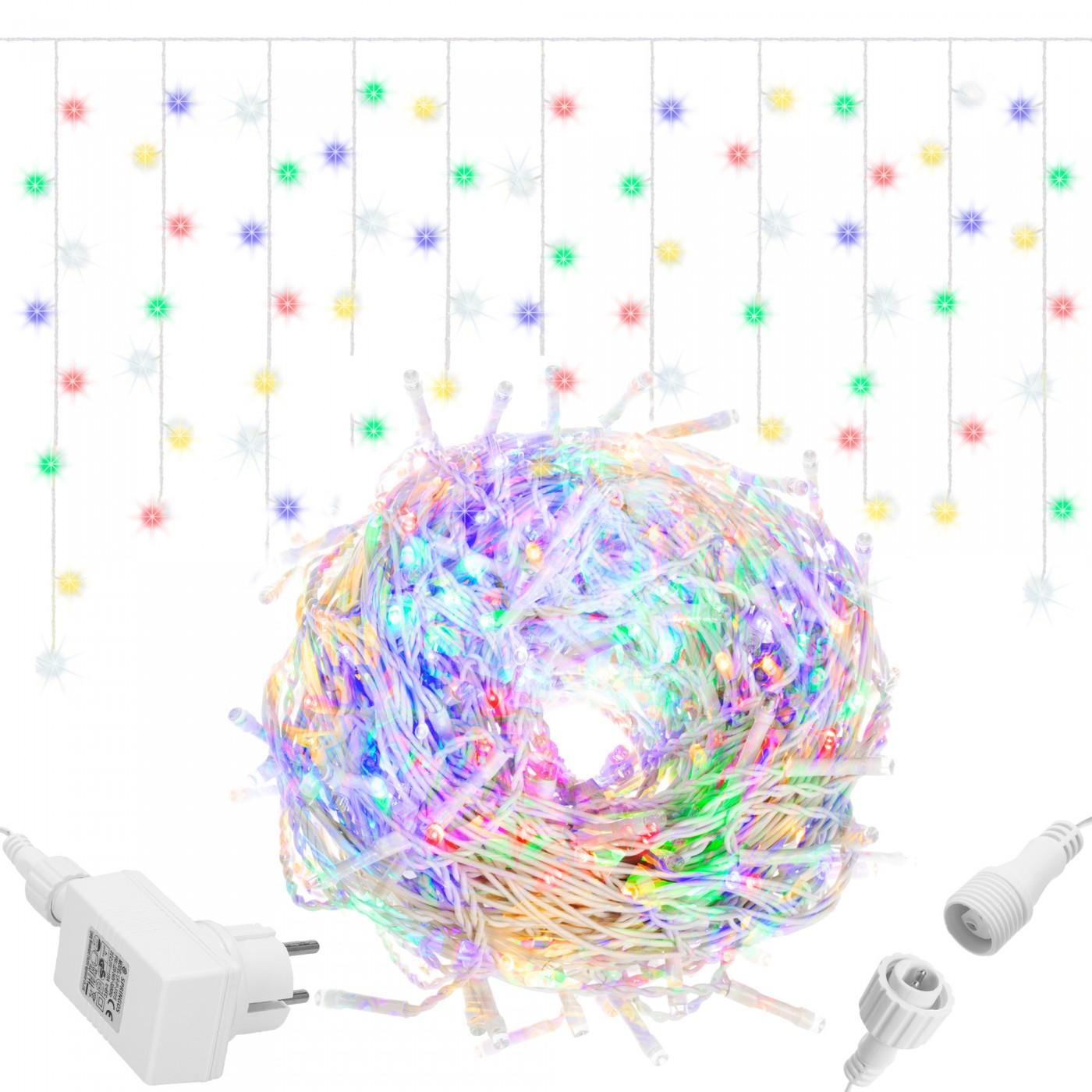 Гирлянда бахрома уличная (наружная) Springos 20 м 500 LED + Flash CL0519 Mix