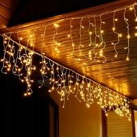 Гирлянда бахрома уличная (наружная) Springos 20 м 500 LED CL501 Warm White