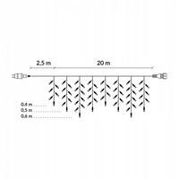 Гирлянда бахрома уличная (наружная) Springos 20 м 500 LED CL501 Warm White