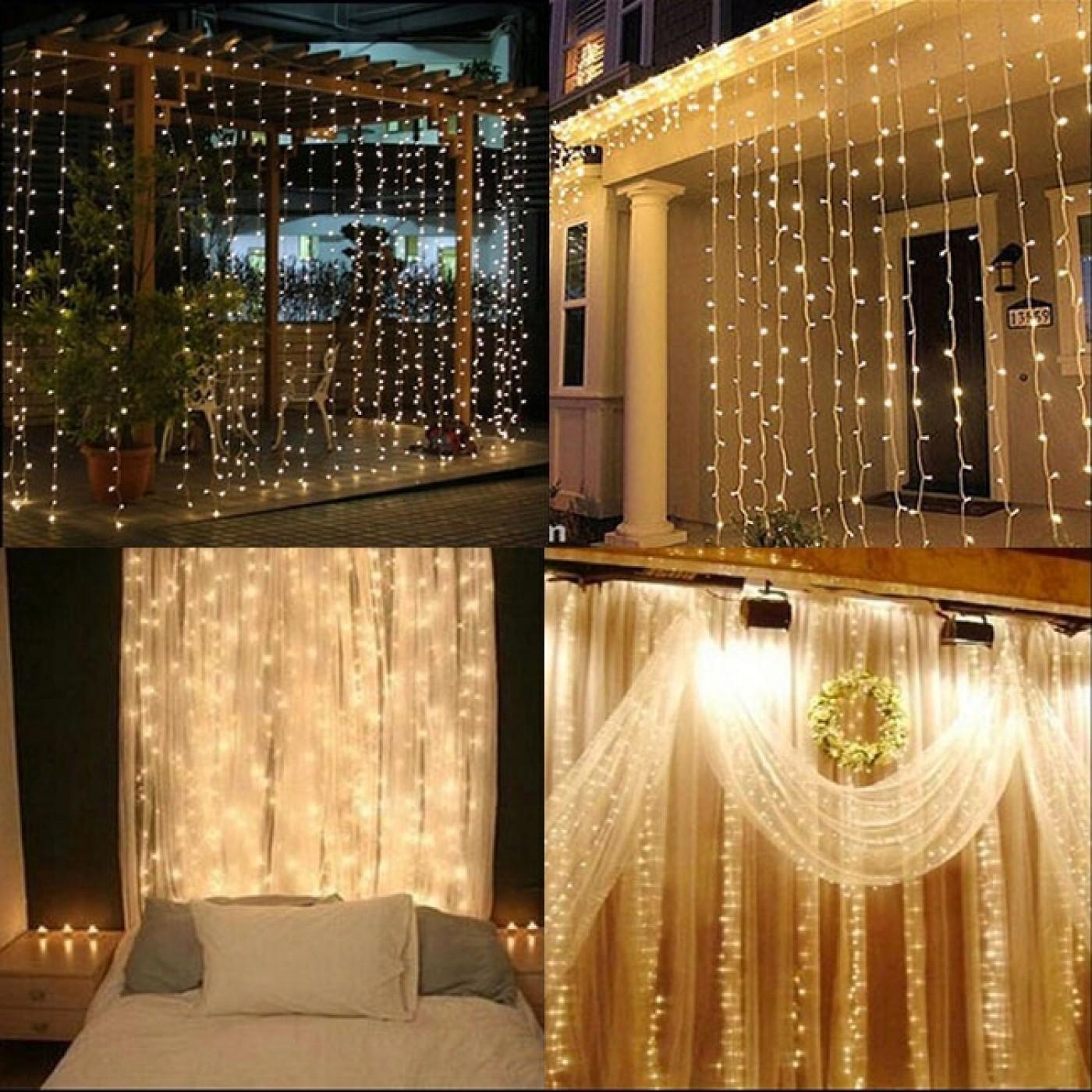 Гирлянда бахрома уличная (наружная) Springos 20 м 500 LED Pilot CL505 Warm White