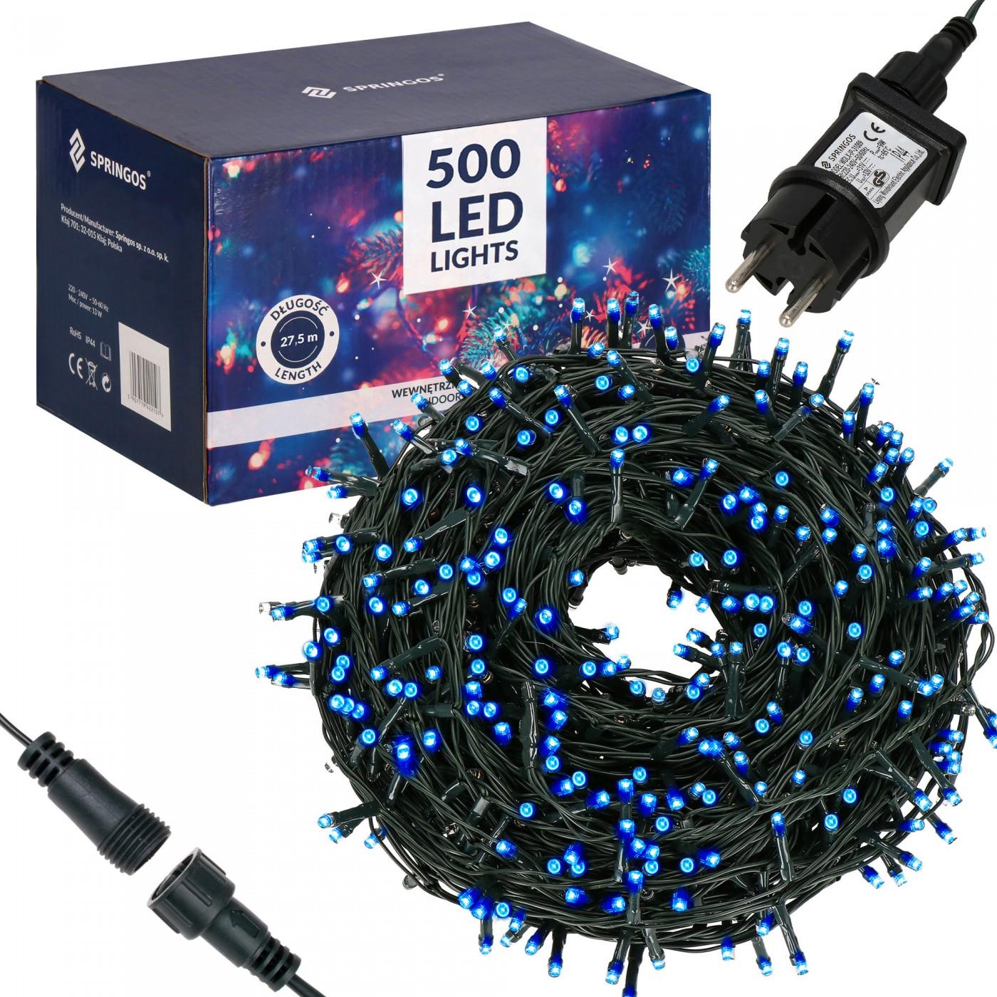 Гирлянда уличная (наружная) Springos 25 м 500 LED CL0523 Blue