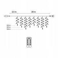 Гирлянда бахрома уличная (наружная) Springos 20 м 500 LED Pilot CL504 Cold White