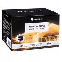Гирлянда бахрома уличная (наружная) Springos 20 м 500 LED Pilot CL504 Cold White