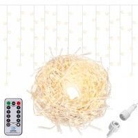 Гирлянда бахрома уличная (наружная) Springos 12 м 300 LED Pilot CL305 Warm White