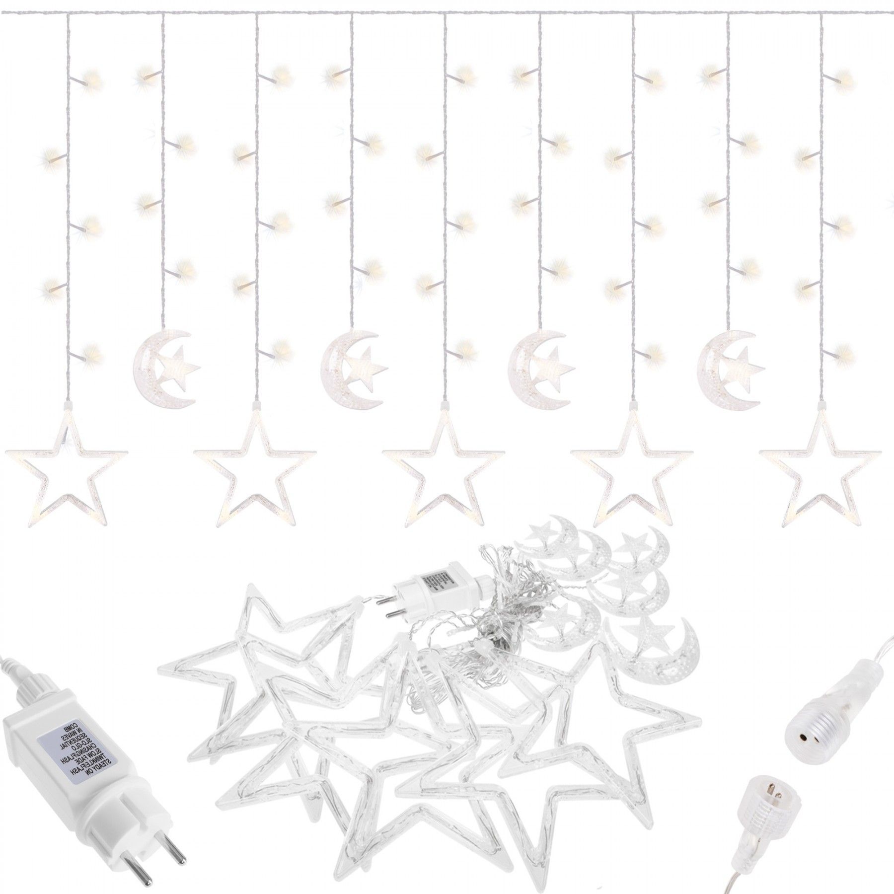 Гирлянда бахрома уличная (наружная) Springos 2 м 138 LED CL4013 Warm White