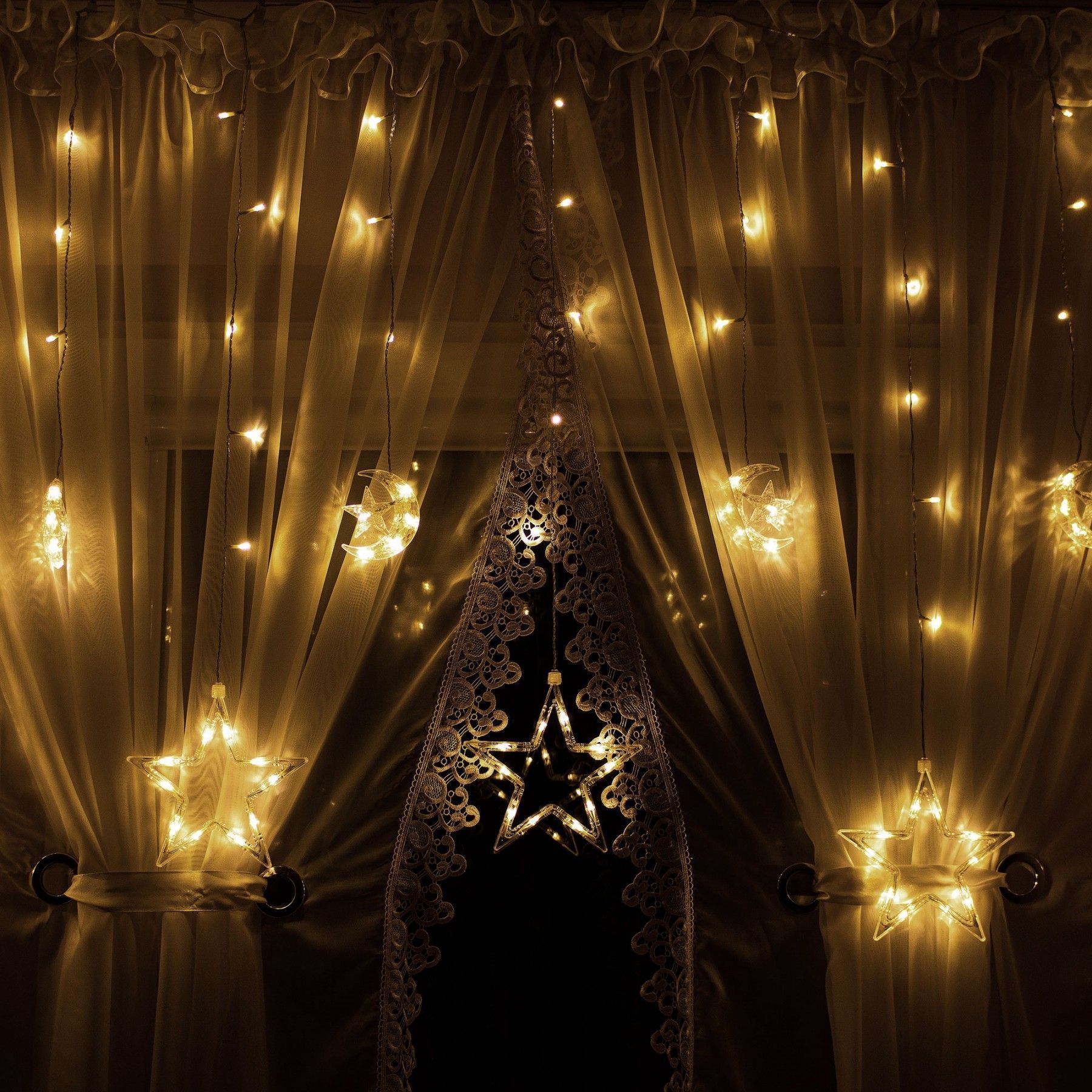 Гирлянда бахрома уличная (наружная) Springos 2 м 138 LED CL4013 Warm White