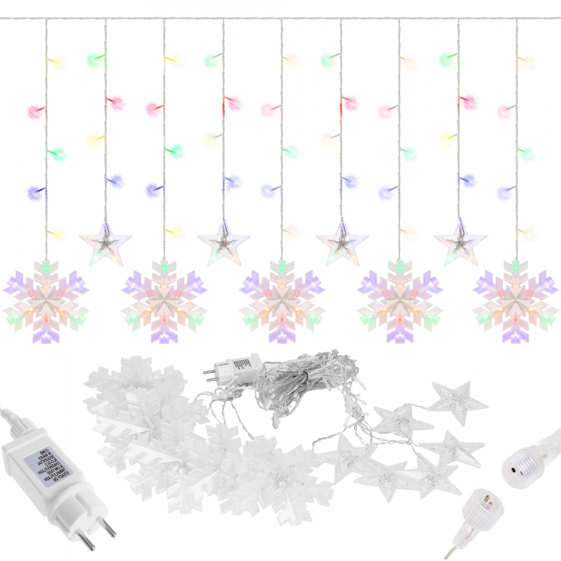 Гирлянда бахрома уличная (наружная) Springos 2.7 м 138 LED CL4019 Mix