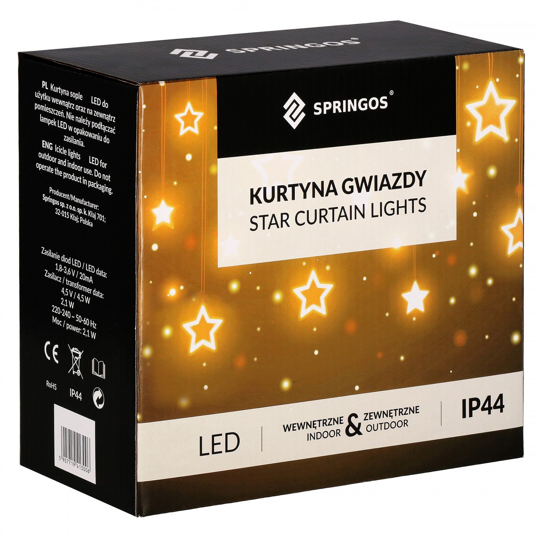 Гирлянда бахрома уличная (наружная) Springos 2.7 м 138 LED CL4019 Mix