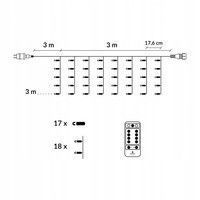 Гирлянда бахрома уличная (наружная) Springos 3 x 3 м 306 LED Pilot CL4000 Cold White