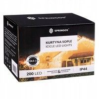 Гирлянда бахрома уличная (наружная) Springos 8 м 200 LED CL0203 Mix