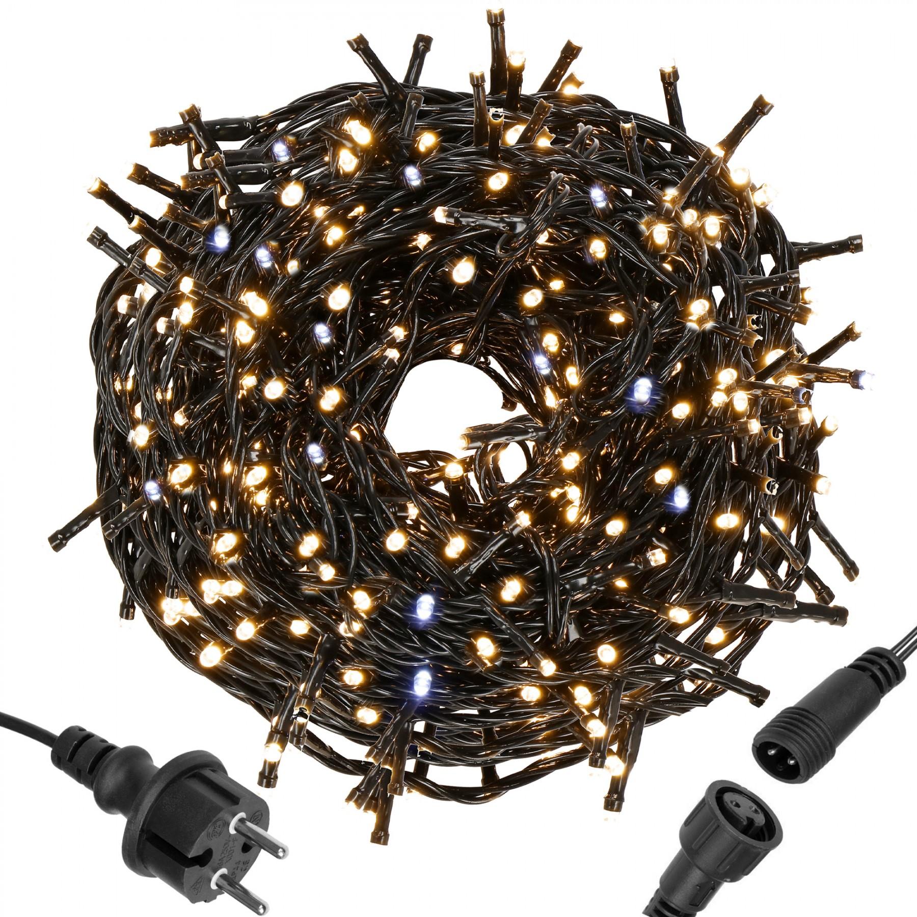 Гирлянда уличная (наружная) Springos 24 м 300 LED + Flash CL0328 Warm White