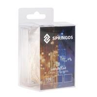 Гирлянда на батарейках Springos 9.9 м 100 LED CL0025 Cold White/Pink