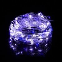 Гирлянда на батарейках Springos 9.9 м 100 LED CL0022 Cold White/Blue