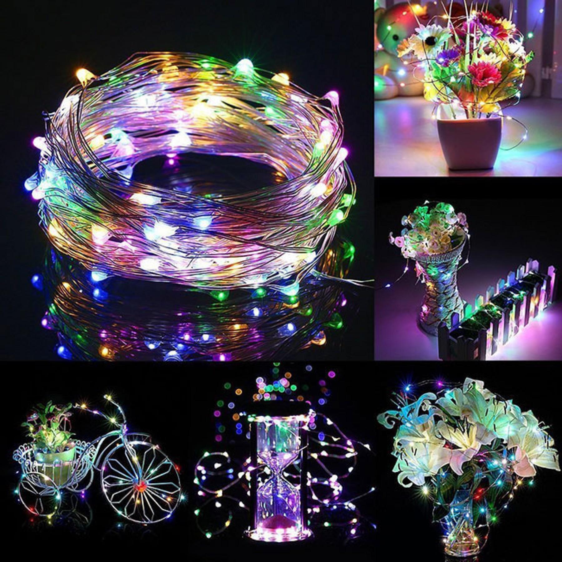 Гирлянда на батарейках Springos 9.9 м 100 LED CL0021 Mix