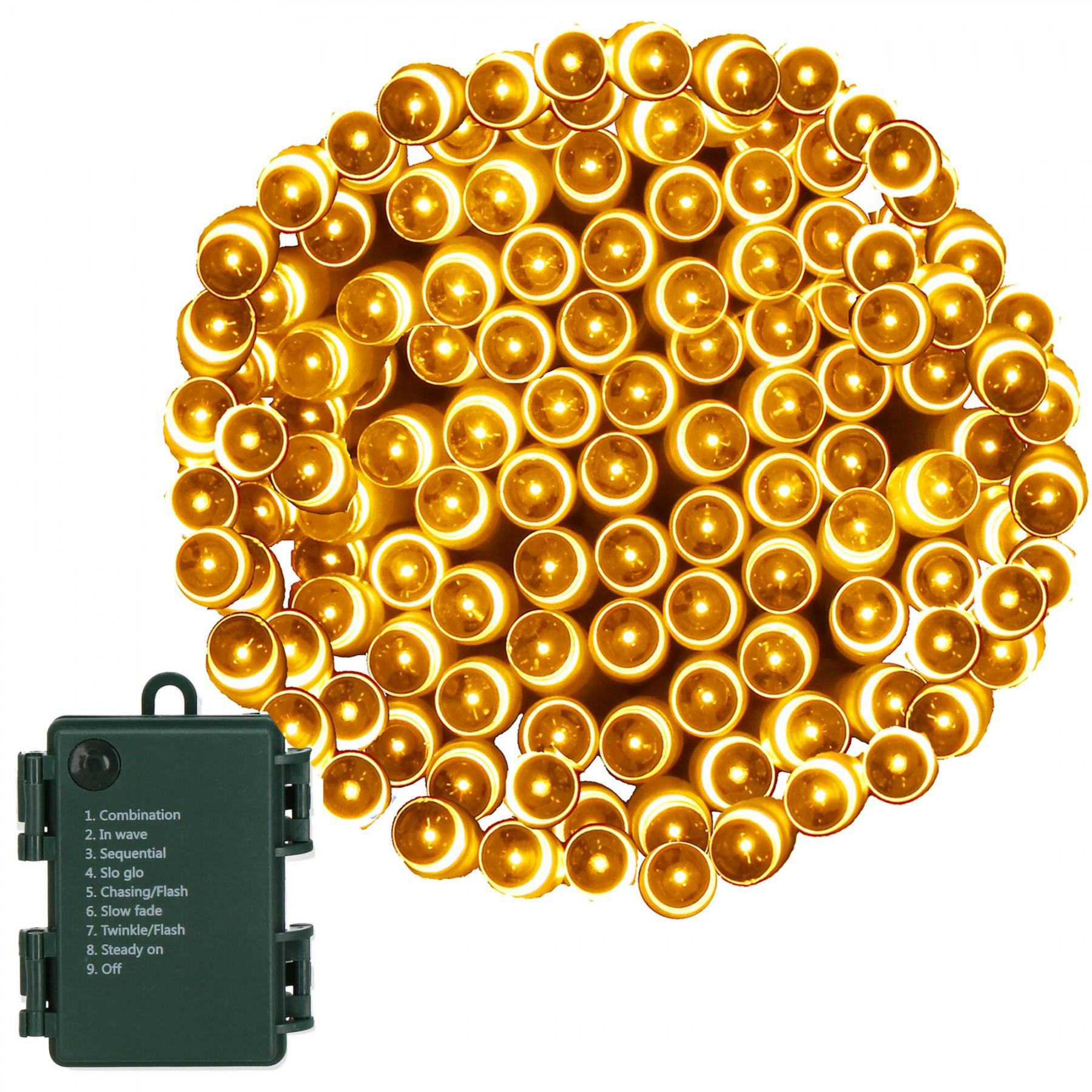 Гирлянда на батарейках Springos 10 м 100 LED CL4030 Warm White