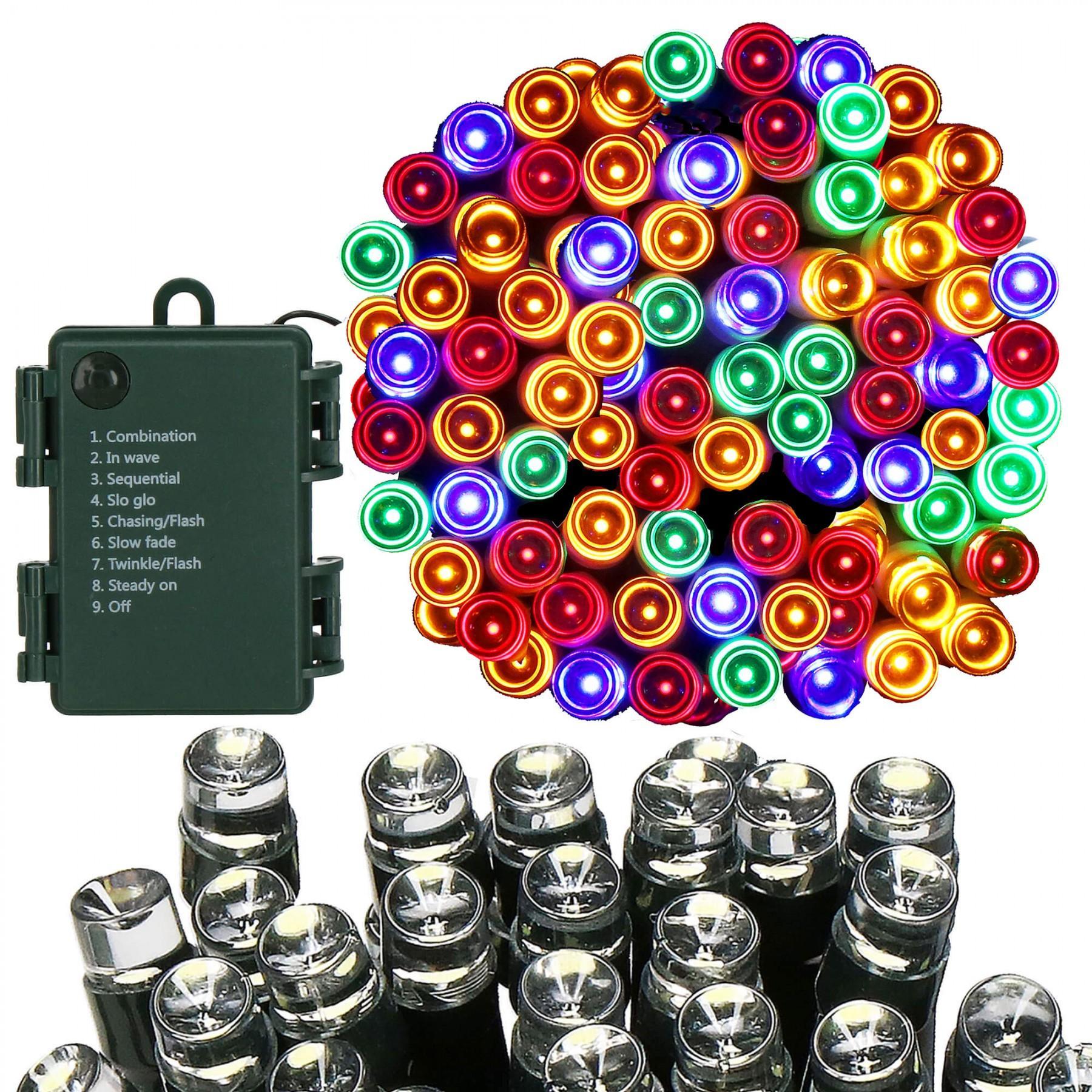 Гирлянда на батарейках Springos 10 м 100 LED CL4032 Mix