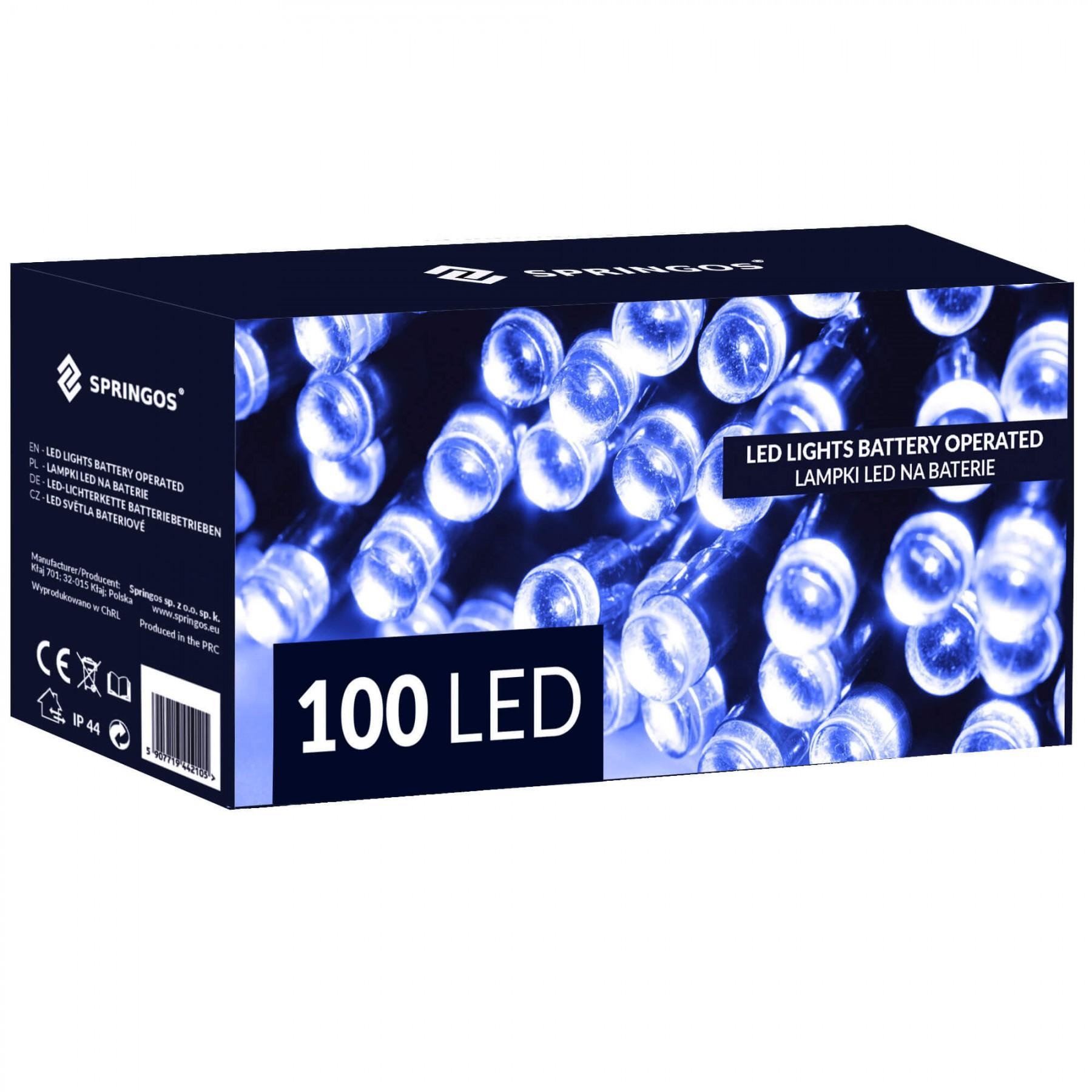 Гирлянда на батарейках Springos 10 м 100 LED CL4033 Blue