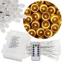 Гирлянда на батарейках Springos 10 м 100 LED Pilot CL4034 Warm White