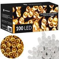 Гирлянда на батарейках Springos 10 м 100 LED Pilot CL4034 Warm White