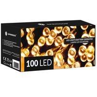 Гирлянда на батарейках Springos 10 м 100 LED Pilot CL4034 Warm White