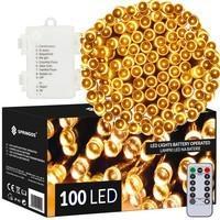 Гирлянда на батарейках Springos 10 м 100 LED Pilot CL4034 Warm White