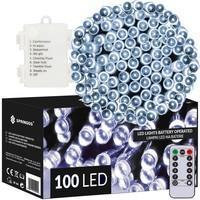 Гирлянда на батарейках Springos 10 м 100 LED Pilot CL4035 Cold White