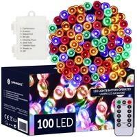 Гирлянда на батарейках Springos 10 м 100 LED Pilot CL4036 Mix