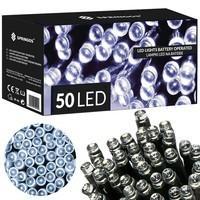Гирлянда на батарейках Springos 5 м 50 LED CL4028 Cold White