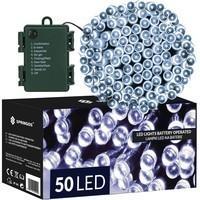 Гирлянда на батарейках Springos 5 м 50 LED CL4028 Cold White
