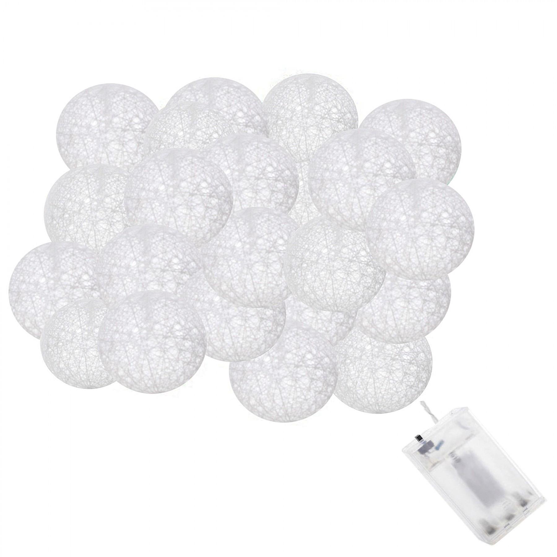 Гирлянда на батарейках Springos Cotton Balls 6 м 30 LED CL0049 Warm White