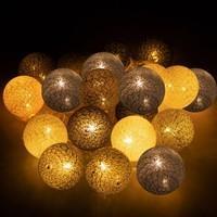Гирлянда на батарейках Springos Cotton Balls 6 м 30 LED CL0125 Warm White