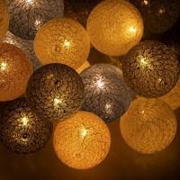 Гирлянда на батарейках Springos Cotton Balls 6 м 30 LED CL0125 Warm White