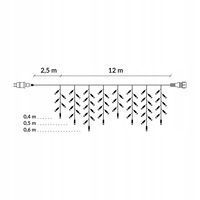 Гирлянда бахрома уличная (наружная) Springos 12 м 300 LED CL301 Warm White