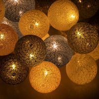 Гирлянда на батарейках Springos Cotton Balls 2 м 10 LED CL0123 Warm White