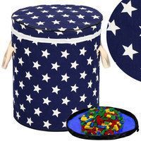 Корзина для хранения с ковриком Springos 38 л текстильная для игрушек и аксессуаров HA0135