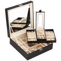 Шкатулка для украшений (футляр для бижутерии) Springos 25 x 25 x 8.5 см HA1031