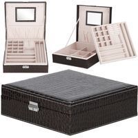 Шкатулка для украшений (футляр для бижутерии) Springos 26 x 26 x 8.5 см HA1074